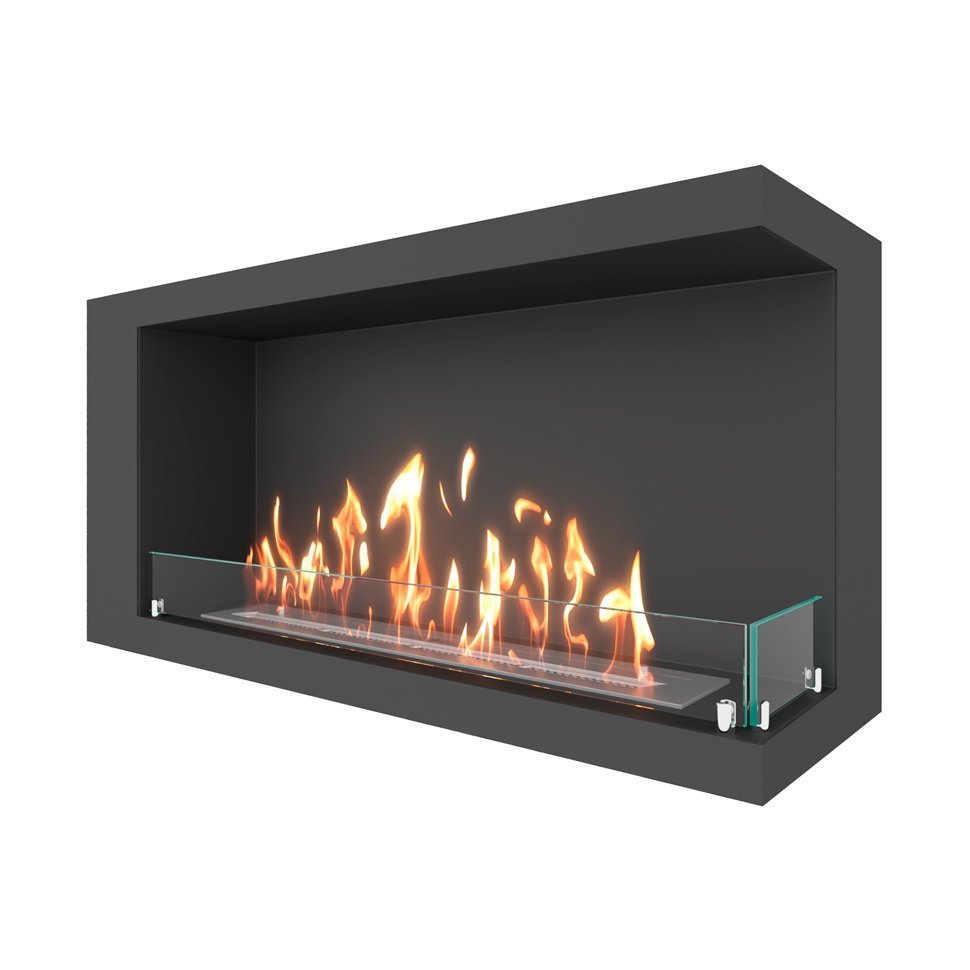 Биокамин угловой SteelHeat LONG 1000 правый 