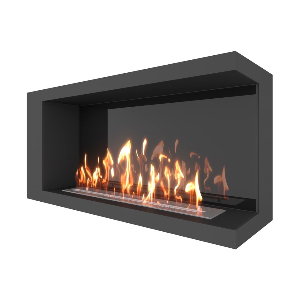 Биокамин угловой SteelHeat LONG 1000 правый 