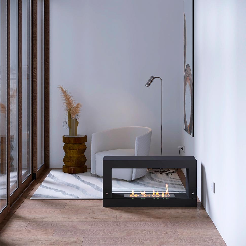 Биокамин SteelHeat FRAME ONE 900 черный 