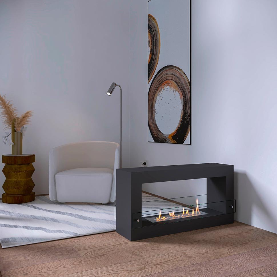 Биокамин SteelHeat FRAME ONE 900 черный 