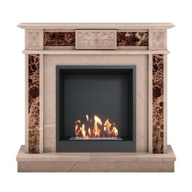 Биокамин в мраморном портале SteelHeat Vienna M