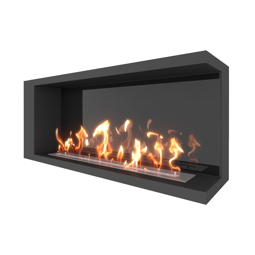 Биокамин угловой SteelHeat LONG 1100 правый 