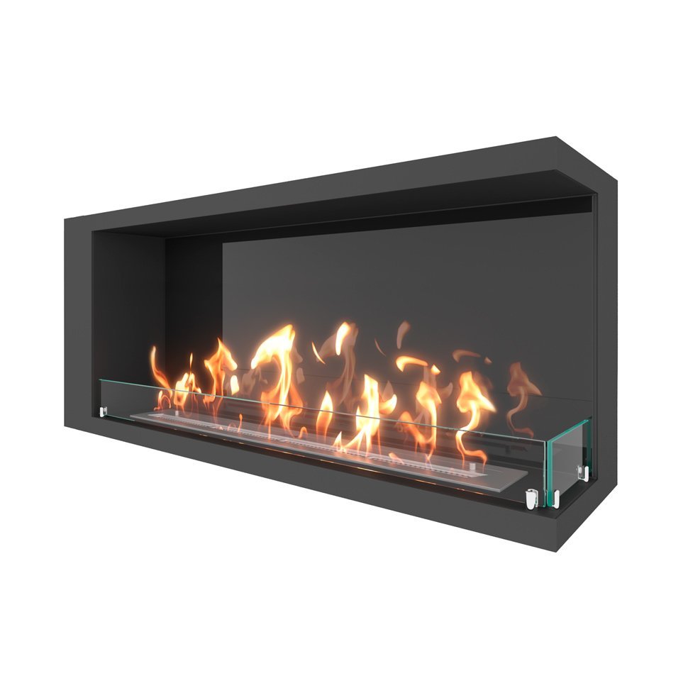 Биокамин угловой SteelHeat LONG 1100 правый 