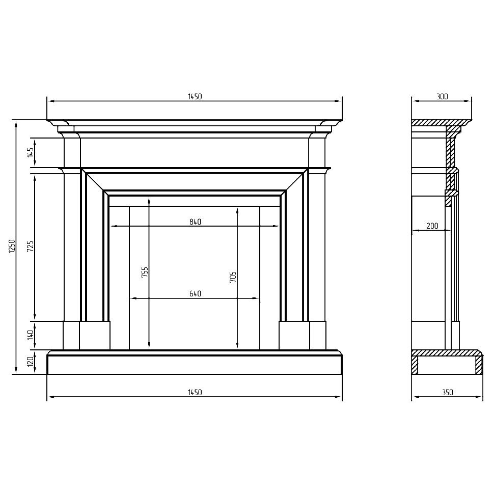 Биокамин в мраморном портале SteelHeat Vancouver 