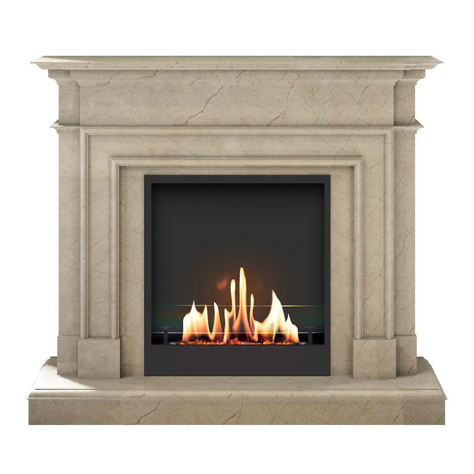 Биокамин в мраморном портале SteelHeat Vancouver 