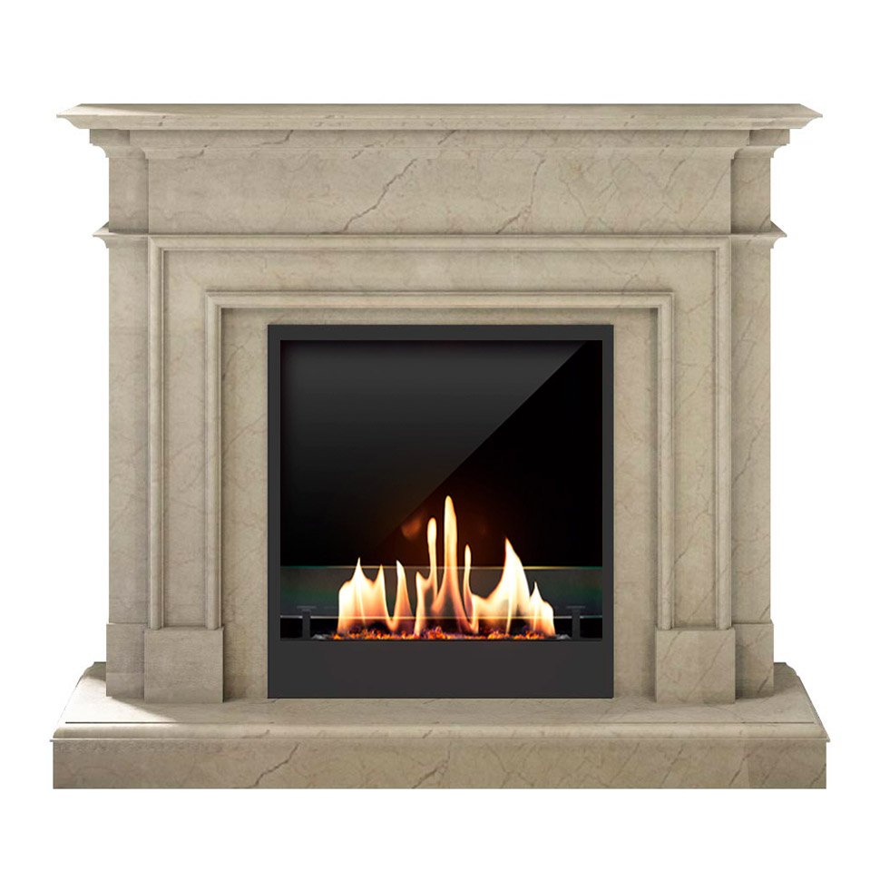 Биокамин в мраморном портале SteelHeat Vancouver 