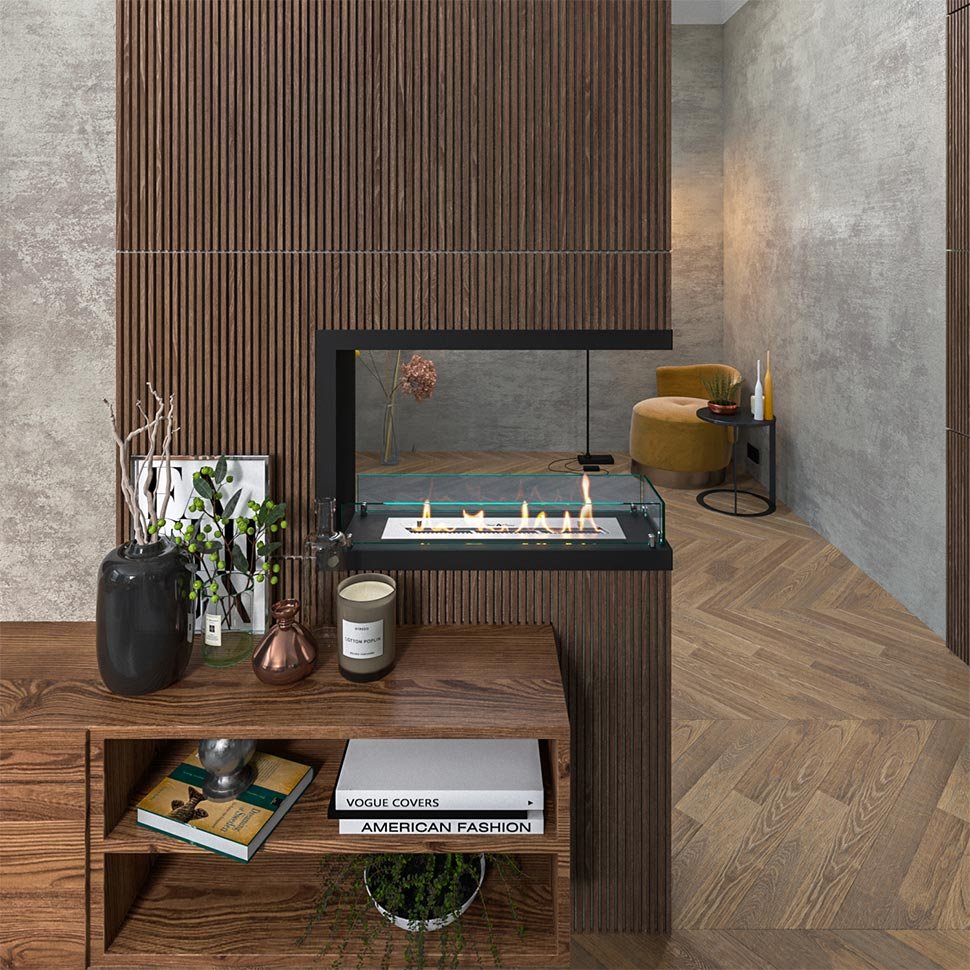 Биокамин торцевой SteelHeat Leader 700 