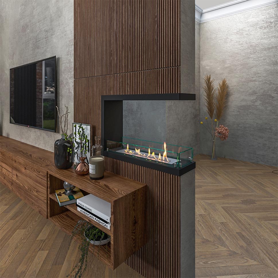 Биокамин торцевой SteelHeat Leader 700 