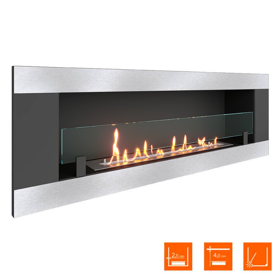 Биокамин встраиваемый SteelHeat LONG-H 1200 Small 