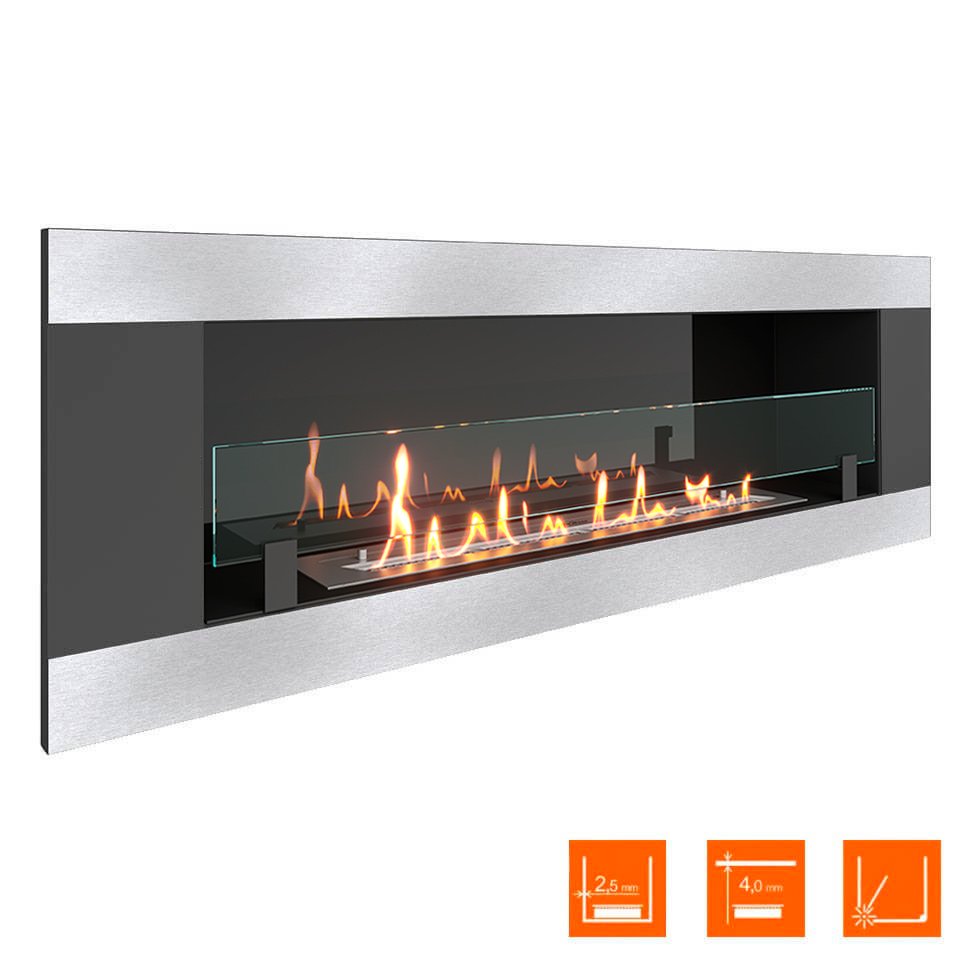 Биокамин встраиваемый SteelHeat LONG-H 1200 Small 