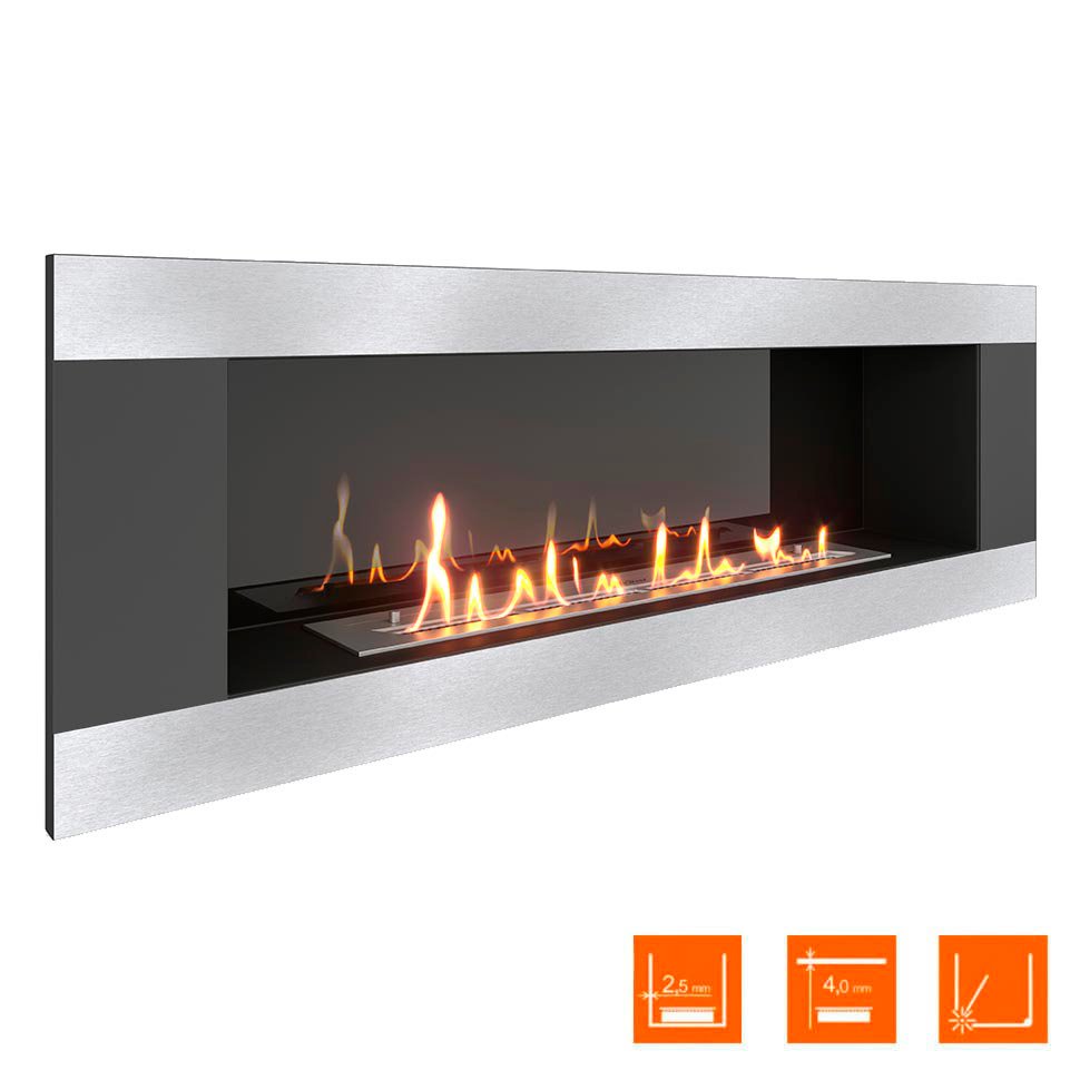 Биокамин встраиваемый SteelHeat LONG-H 1200 Small 