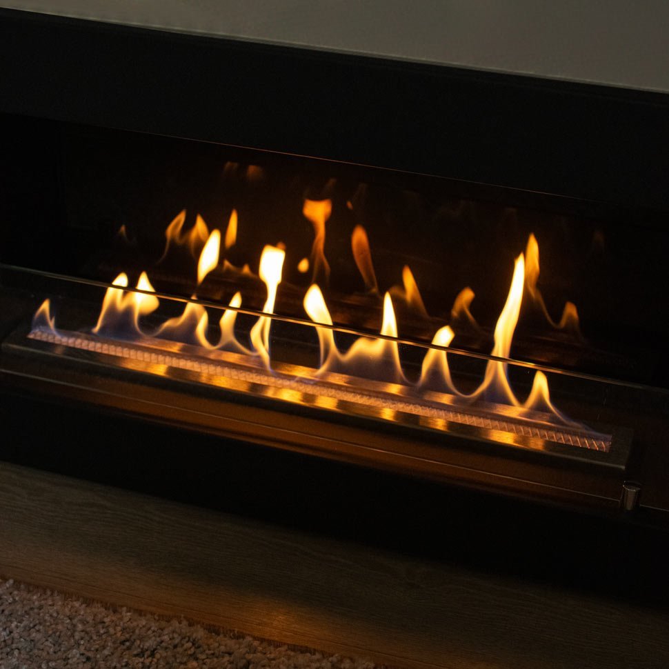 Тумба под ТВ с биокамином SteelHeat LIVORNO IMPULSE 140 см (корпус белый / фасады белый) 