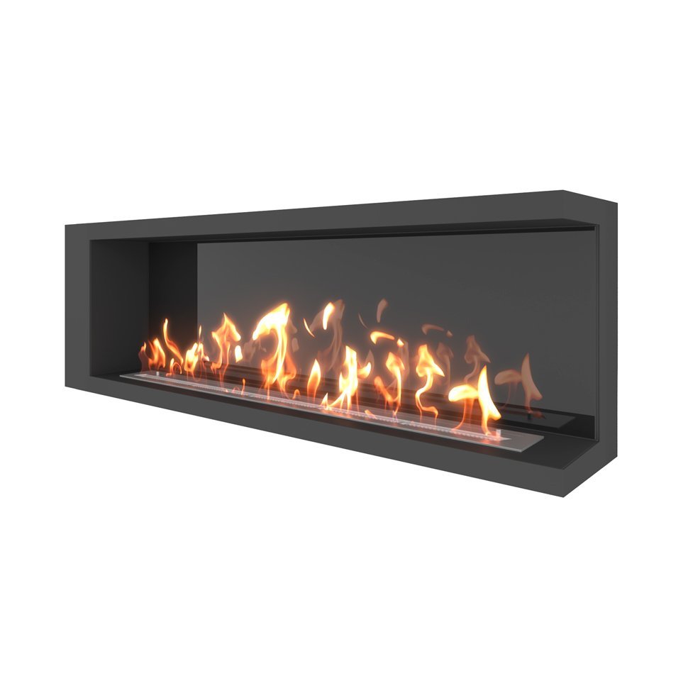 Биокамин угловой SteelHeat LONG 1400 правый 