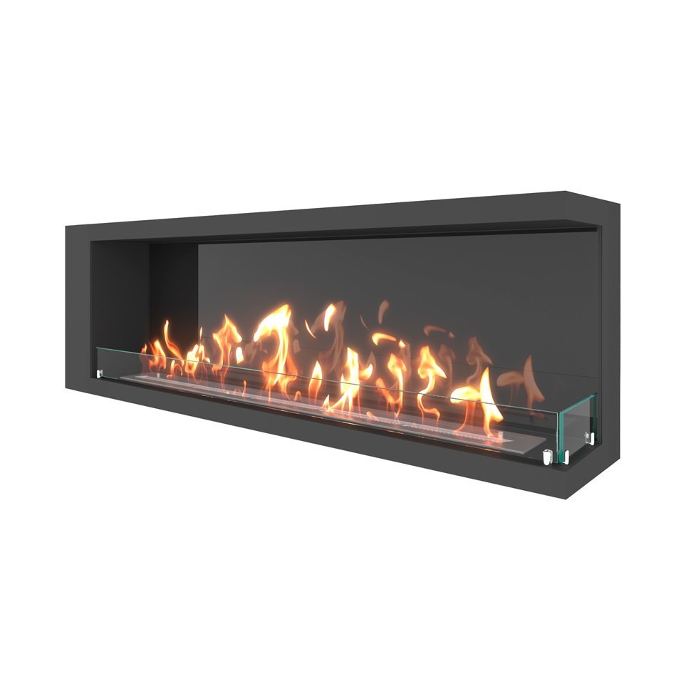 Биокамин угловой SteelHeat LONG 1400 правый 