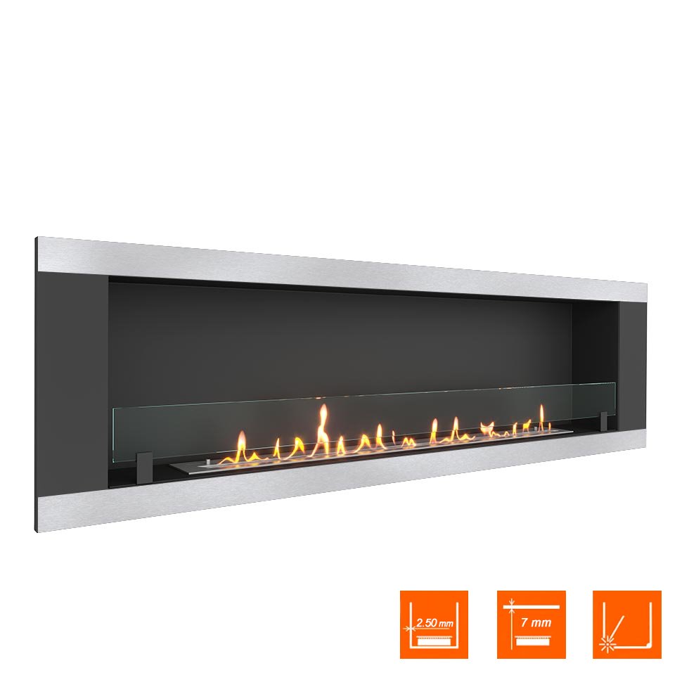 Биокамин встраиваемый SteelHeat LONG-H 1800 