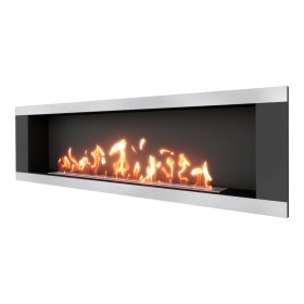 Биокамин встраиваемый SteelHeat LONG-H 1800