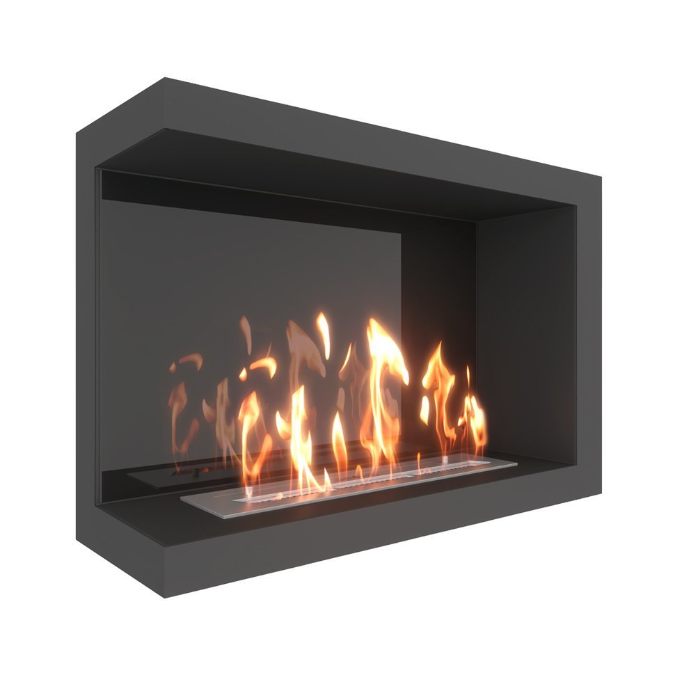 Биокамин угловой SteelHeat ONE 800 левый 