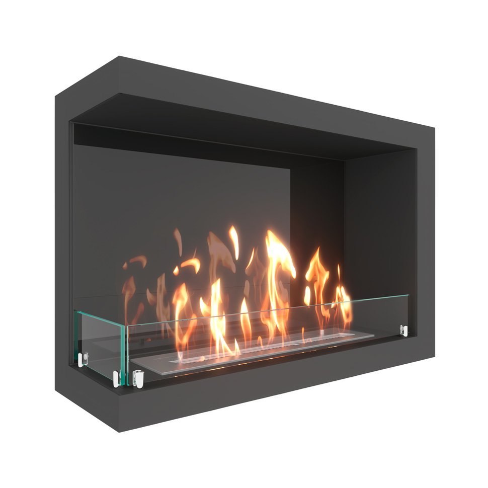 Биокамин угловой SteelHeat ONE 800 левый 