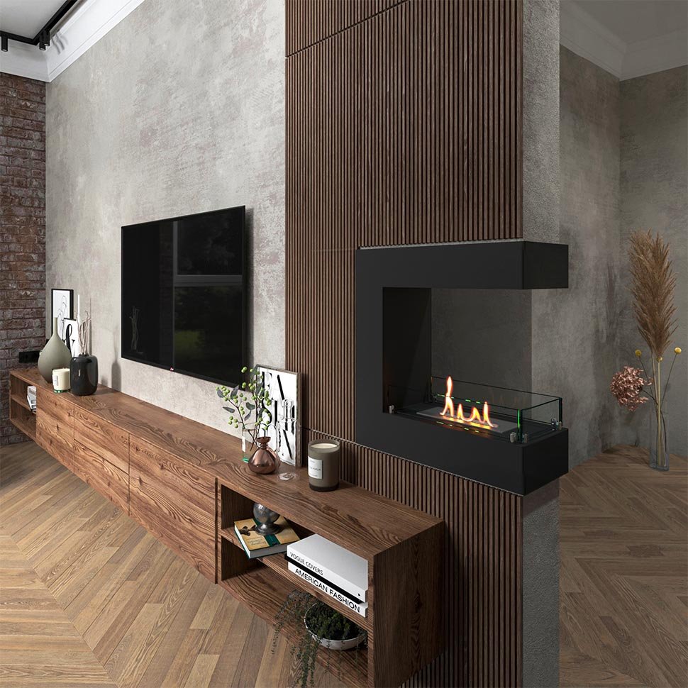 Биокамин торцевой SteelHeat GRAND 700 