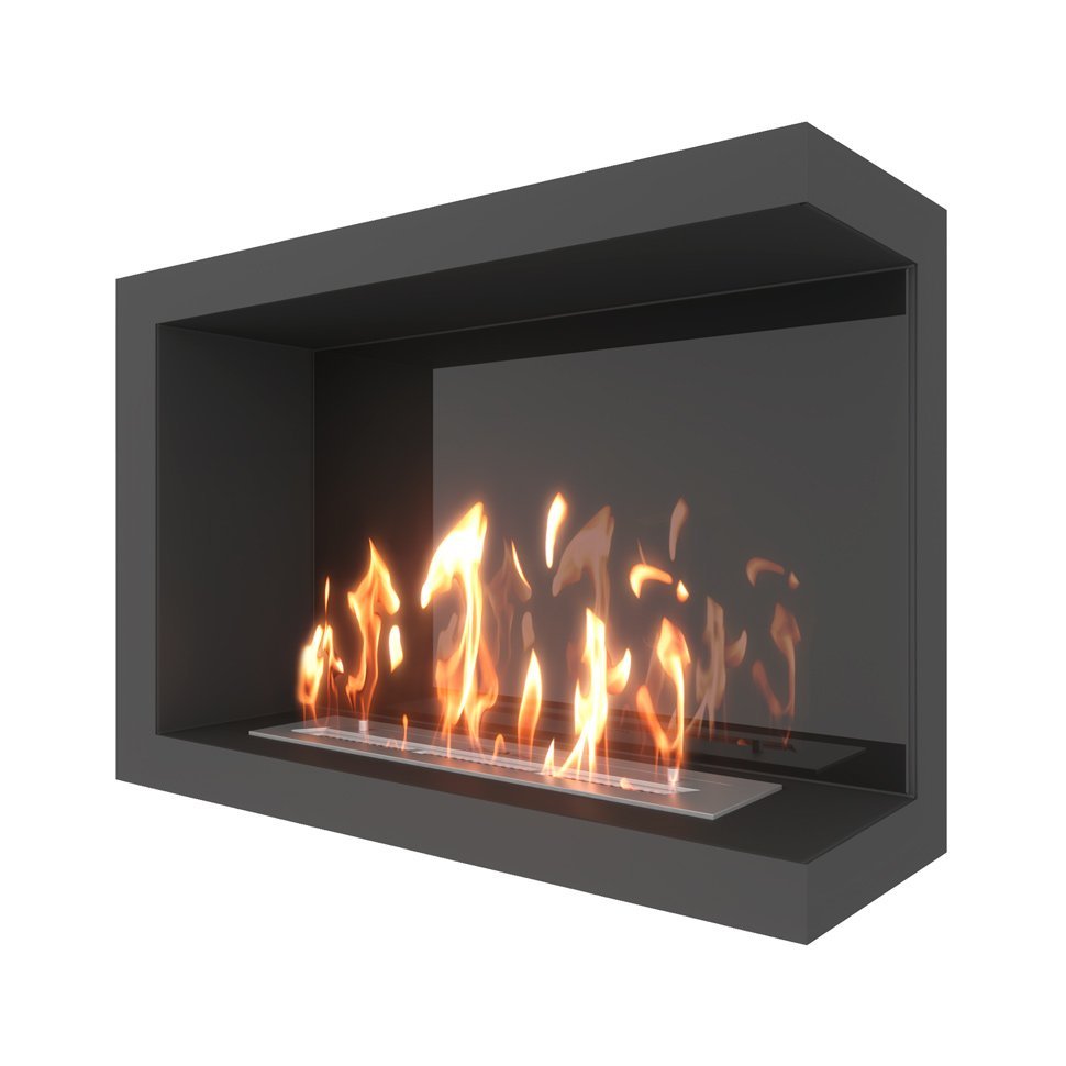 Биокамин угловой SteelHeat ONE 800 правый 