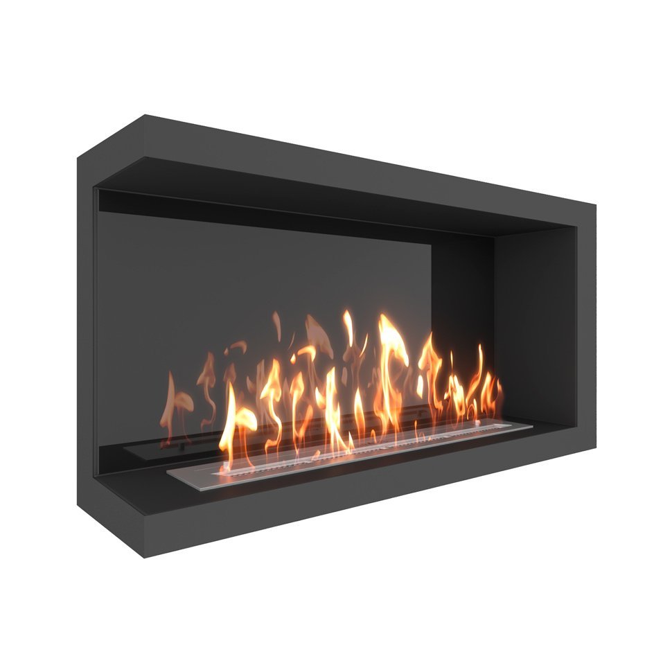 Биокамин угловой SteelHeat ONE 1000 левый 