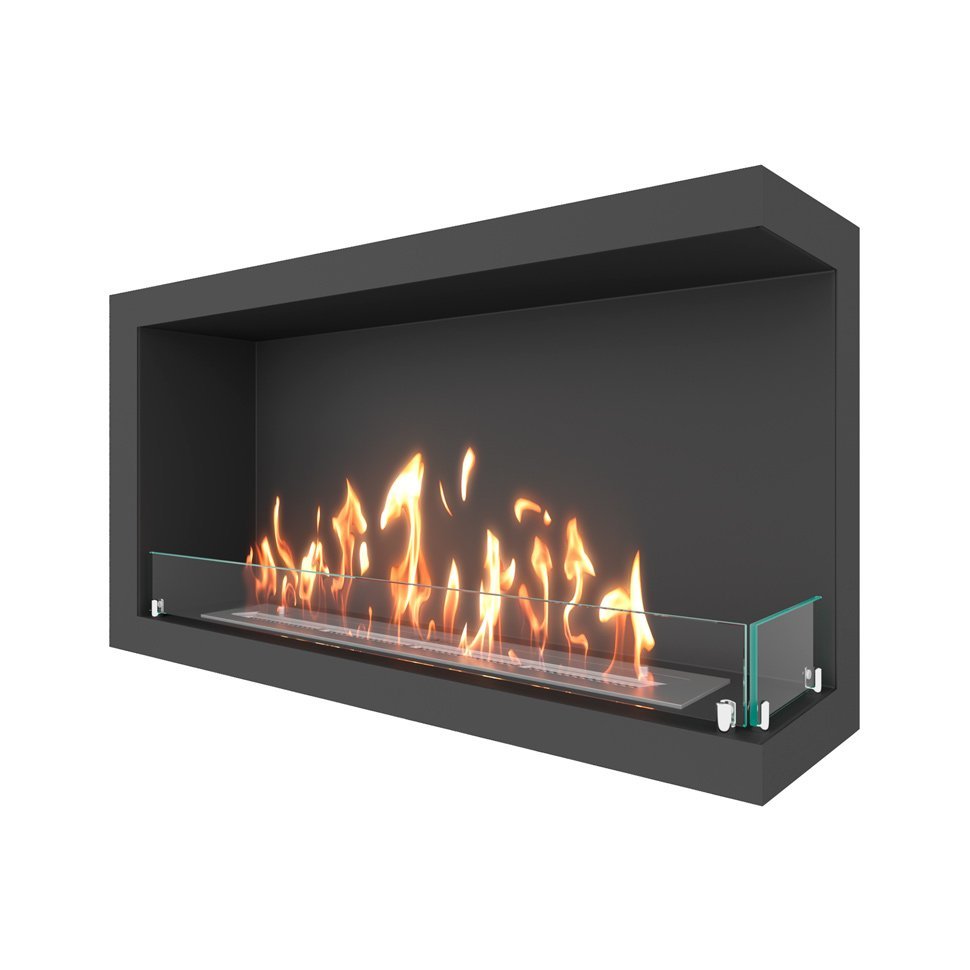 Биокамин угловой SteelHeat ONE 1000 правый 