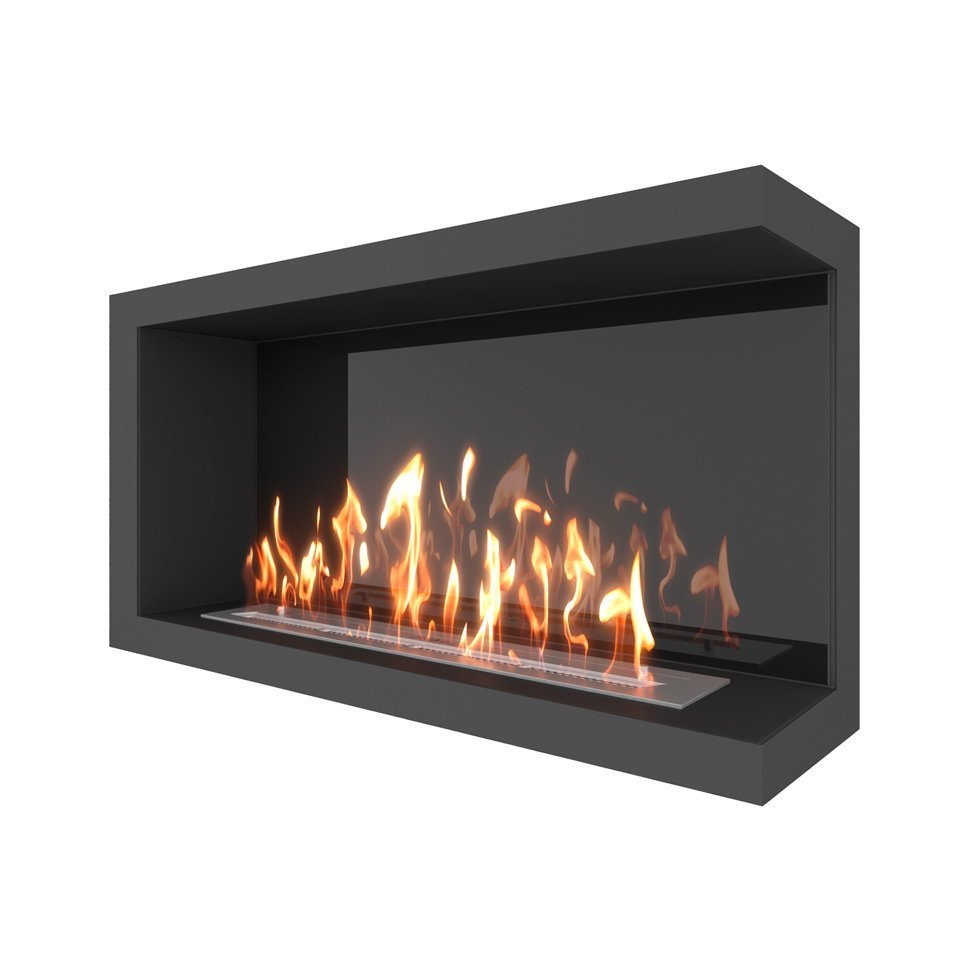 Биокамин угловой SteelHeat ONE 1000 правый 