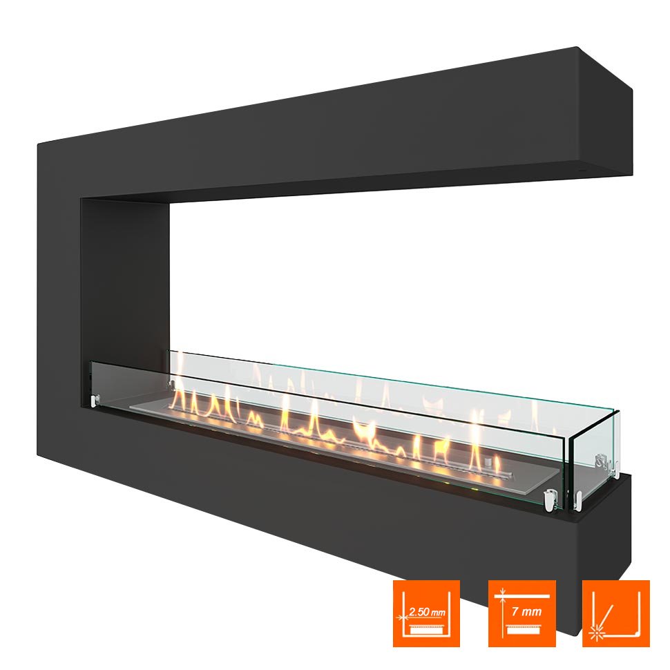 Биокамин торцевой SteelHeat GRAND 1100