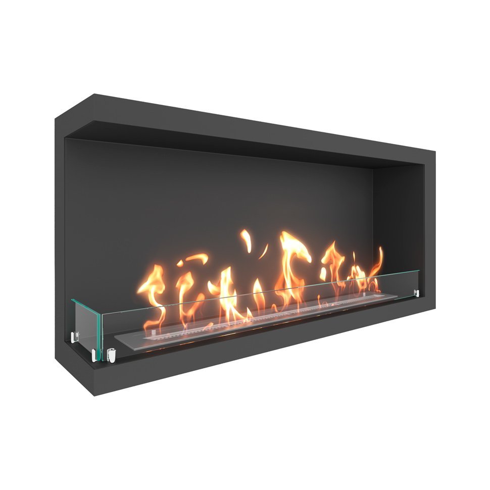 Биокамин угловой SteelHeat ONE 1100 левый 