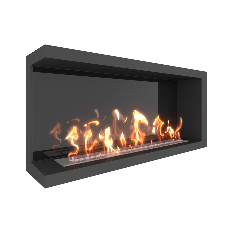 Биокамин угловой SteelHeat ONE 1100 левый 