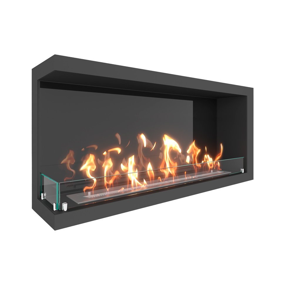 Биокамин угловой SteelHeat ONE 1100 левый 