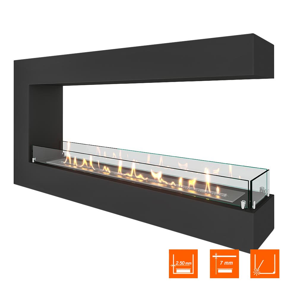 Биокамин торцевой SteelHeat GRAND 1300 