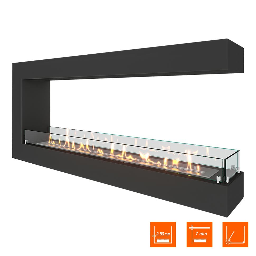 Биокамин торцевой SteelHeat GRAND 1400 