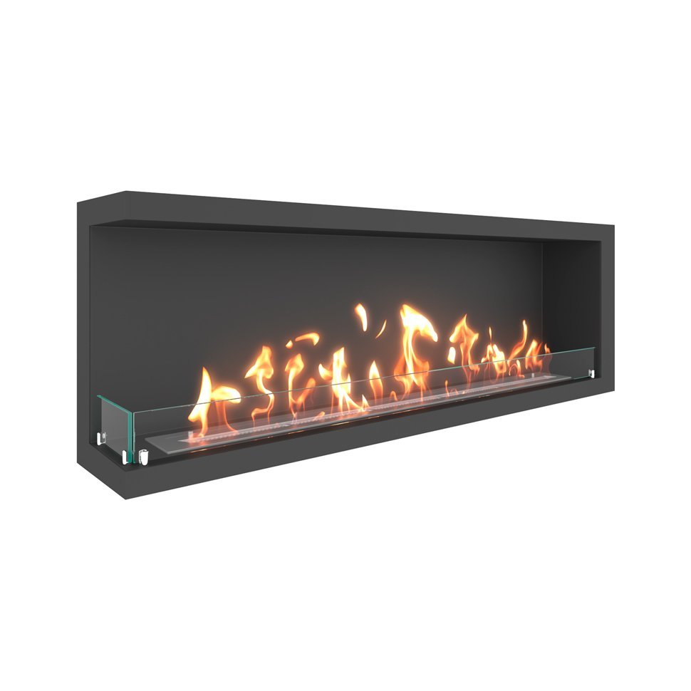 Биокамин угловой SteelHeat ONE 1400 левый 