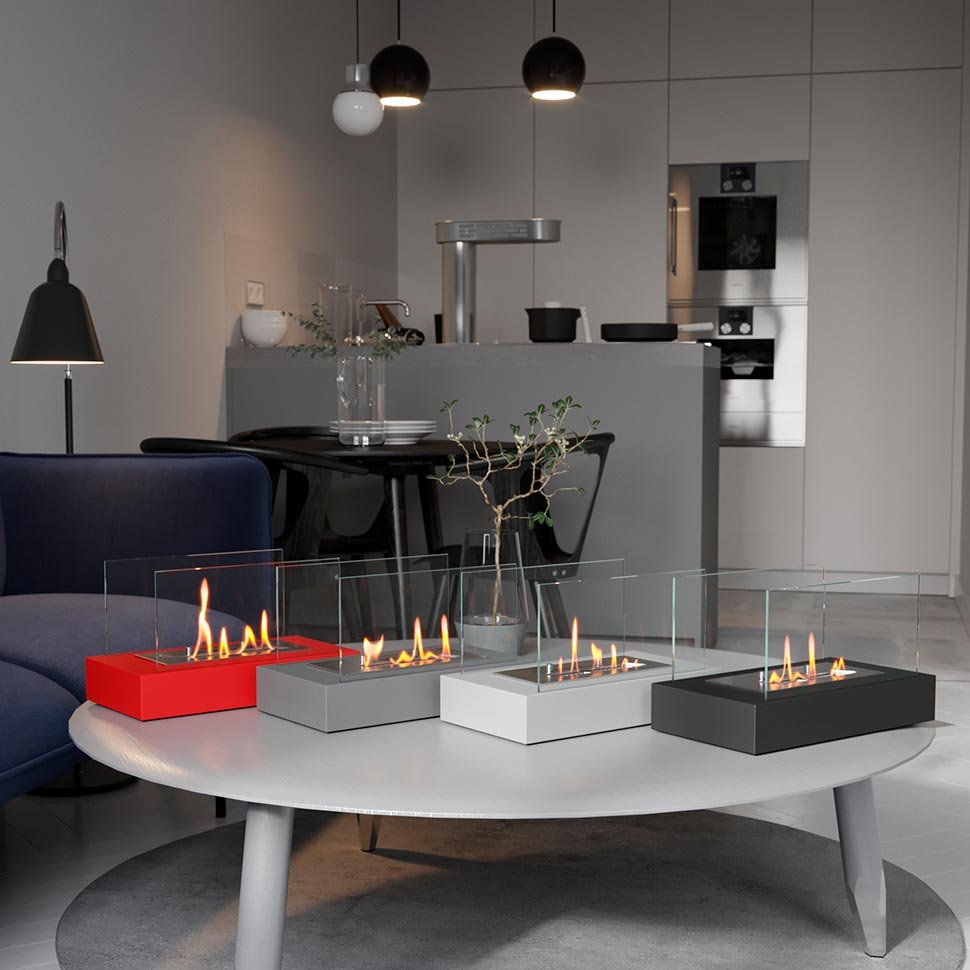 Настольный биокамин SteelHeat VERONA белый 