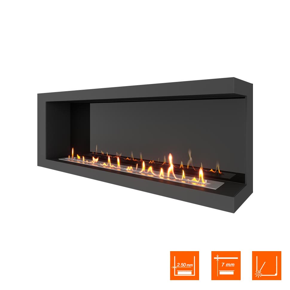 Биокамин угловой SteelHeat ONE 1400 правый 