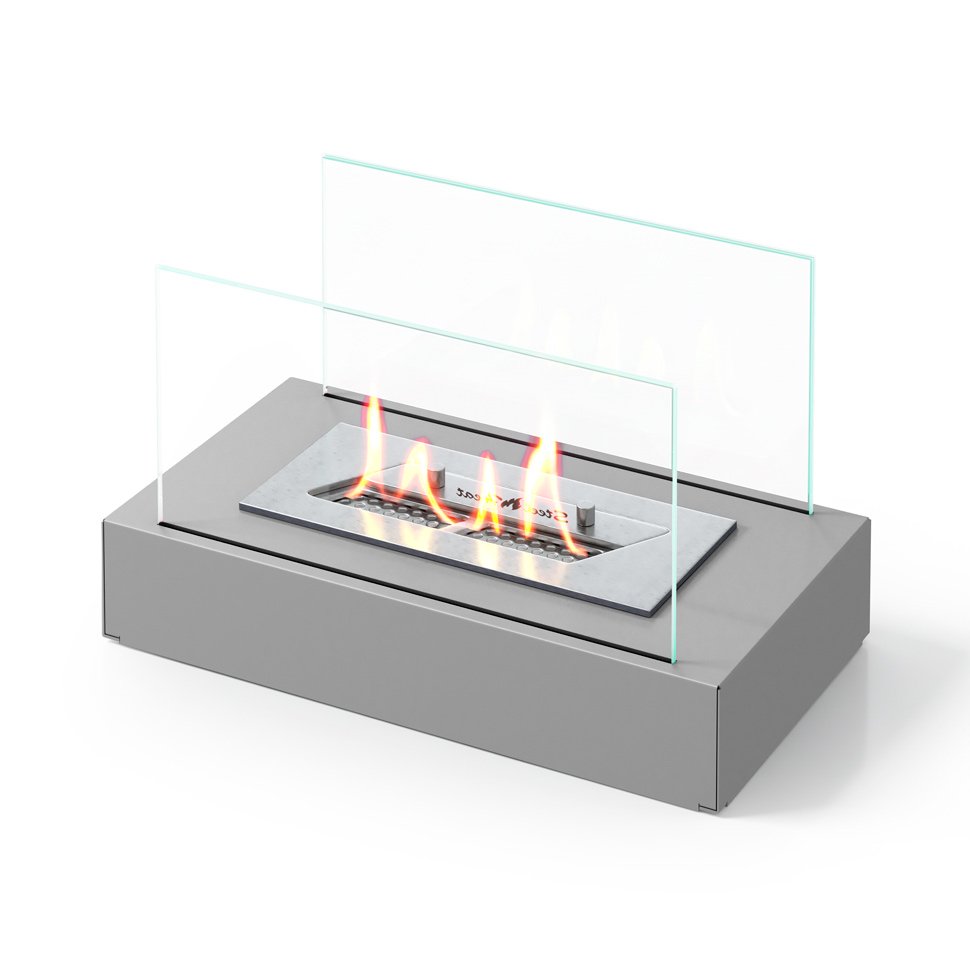 Настольный биокамин SteelHeat VERONA серый 