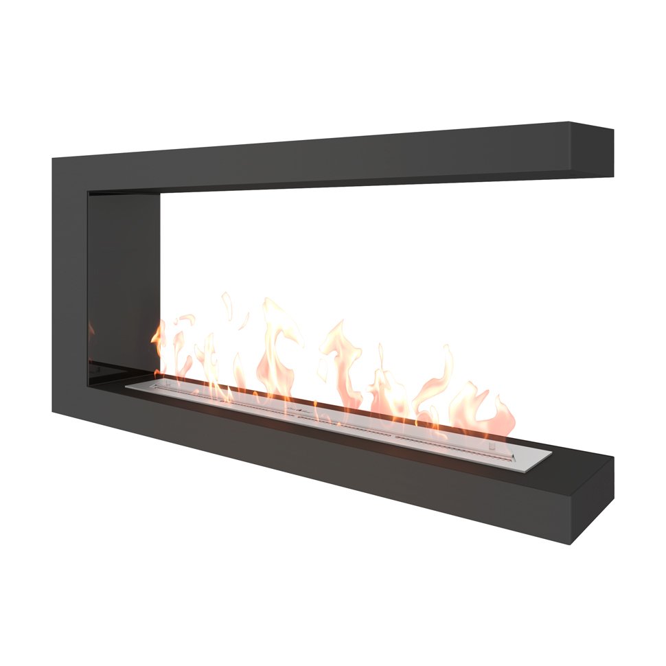 Биокамин торцевой SteelHeat LONG 1100 