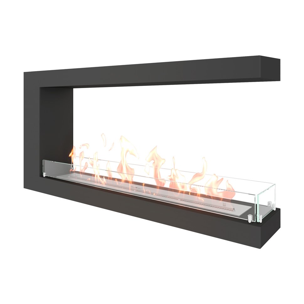 Биокамин торцевой SteelHeat LONG 1100 