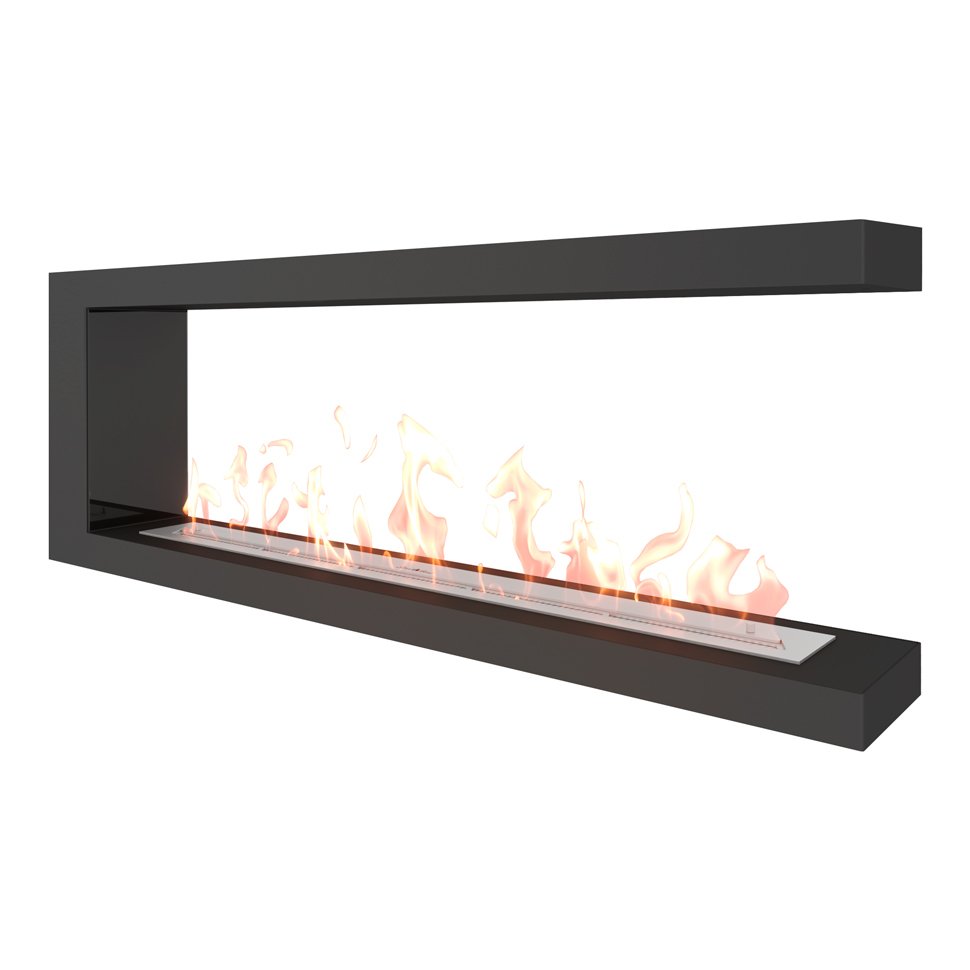 Биокамин торцевой SteelHeat LONG 1300 