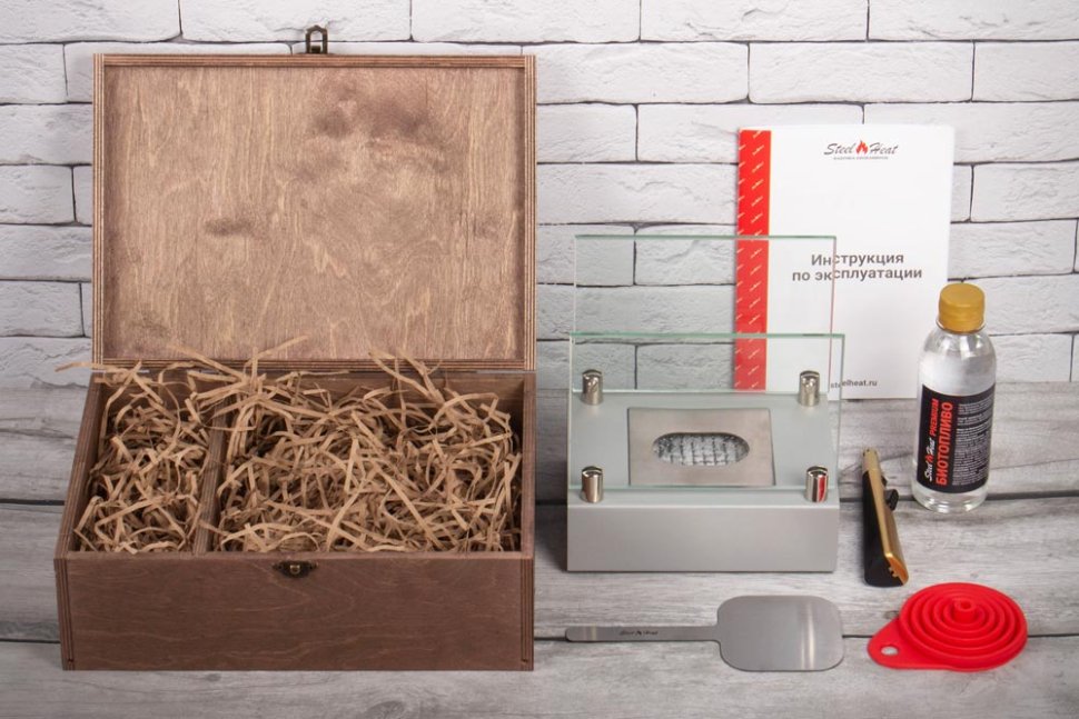 Подарочный набор SteelHeat PREMIUM BOX ALBA Серый + деревянная коробка + стартовый комплект