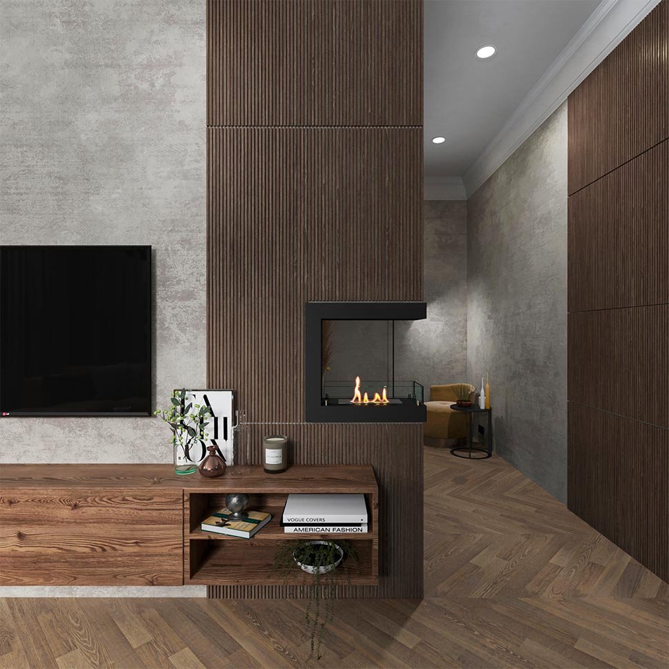 Биокамин торцевой SteelHeat ONE 700 