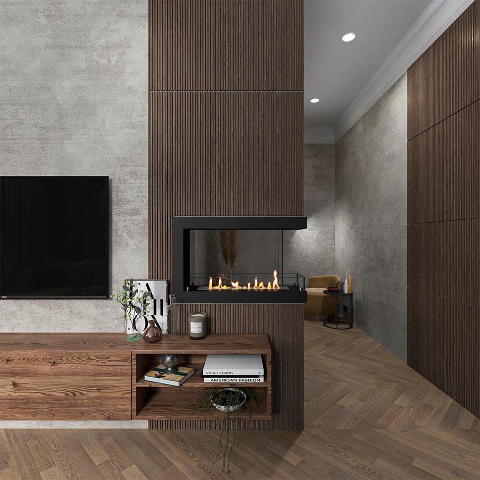 Биокамин торцевой SteelHeat ONE 800 