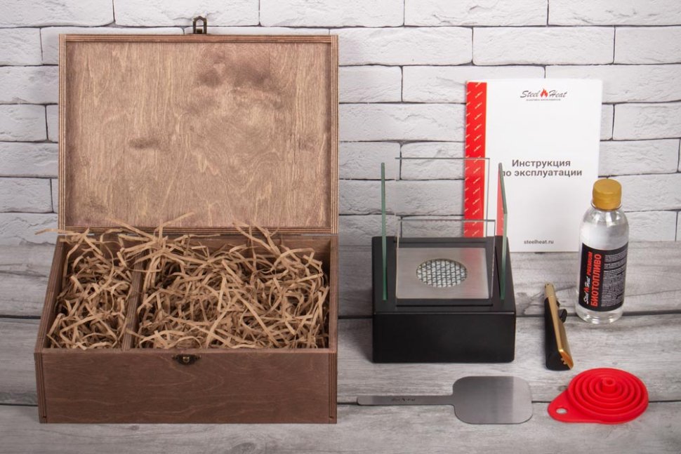 Подарочный набор SteelHeat PREMIUM BOX GLORIA черный + деревянная коробка + стартовый комплект 