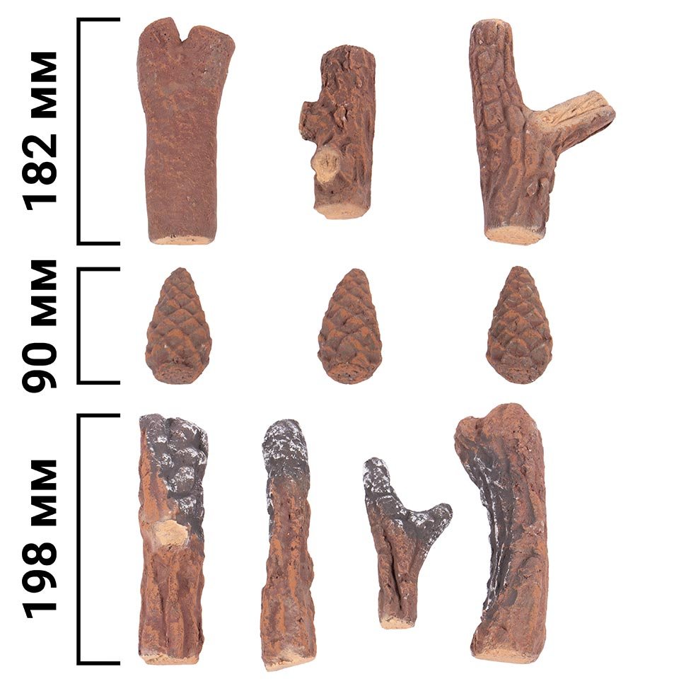 Керамические дрова SteelHeat Сосновые ветки MAX (10 шт) 