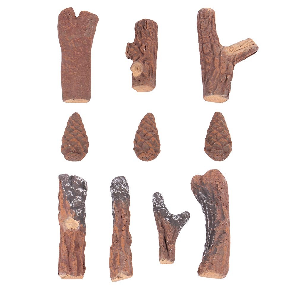 Керамические дрова SteelHeat Сосновые ветки MAX (10 шт) 