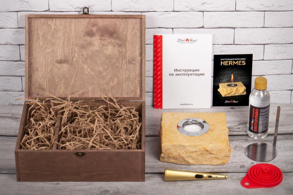 Подарочный набор SteelHeat PREMIUM BOX HERMES + деревянная коробка + стартовый комплект 