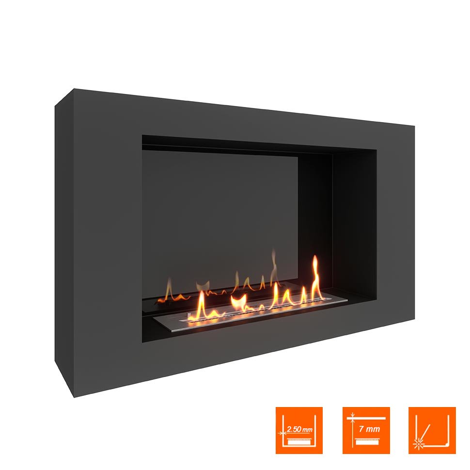 Биокамин SteelHeat WALL LONG 900 черный 