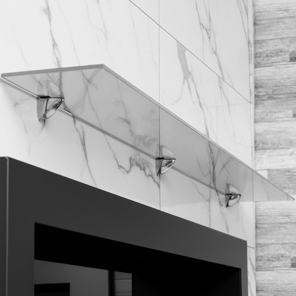 Стеклянная полка для биокамина Opti white 1300 