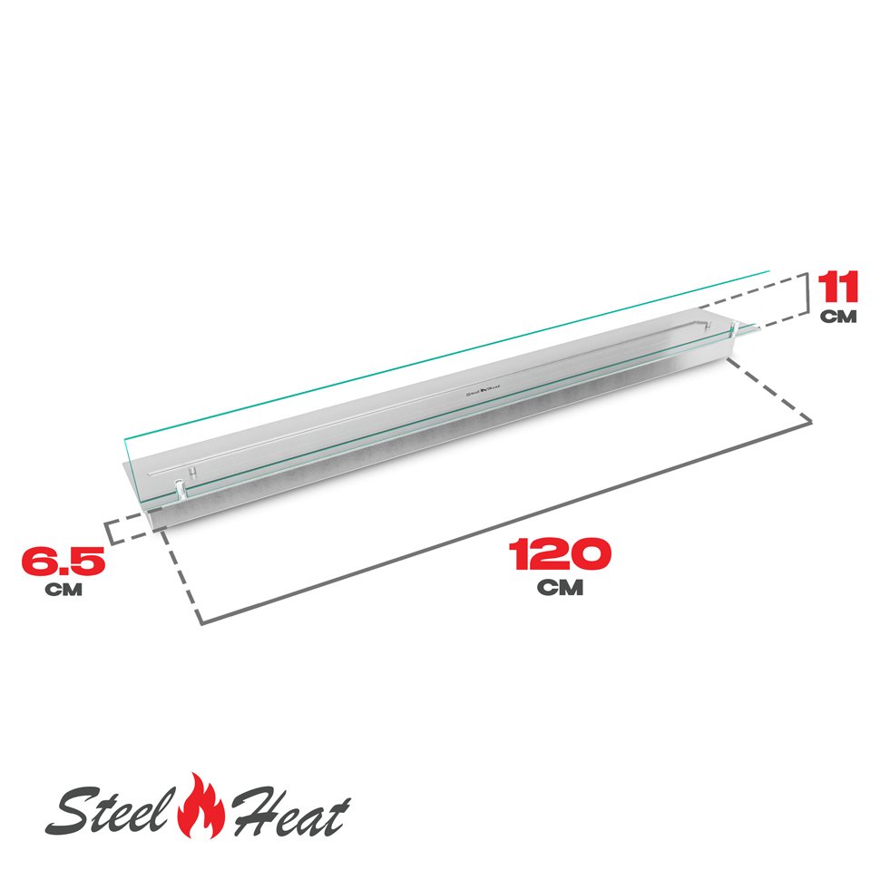 Топливный блок SteelHeat LINE GLASS 1200 